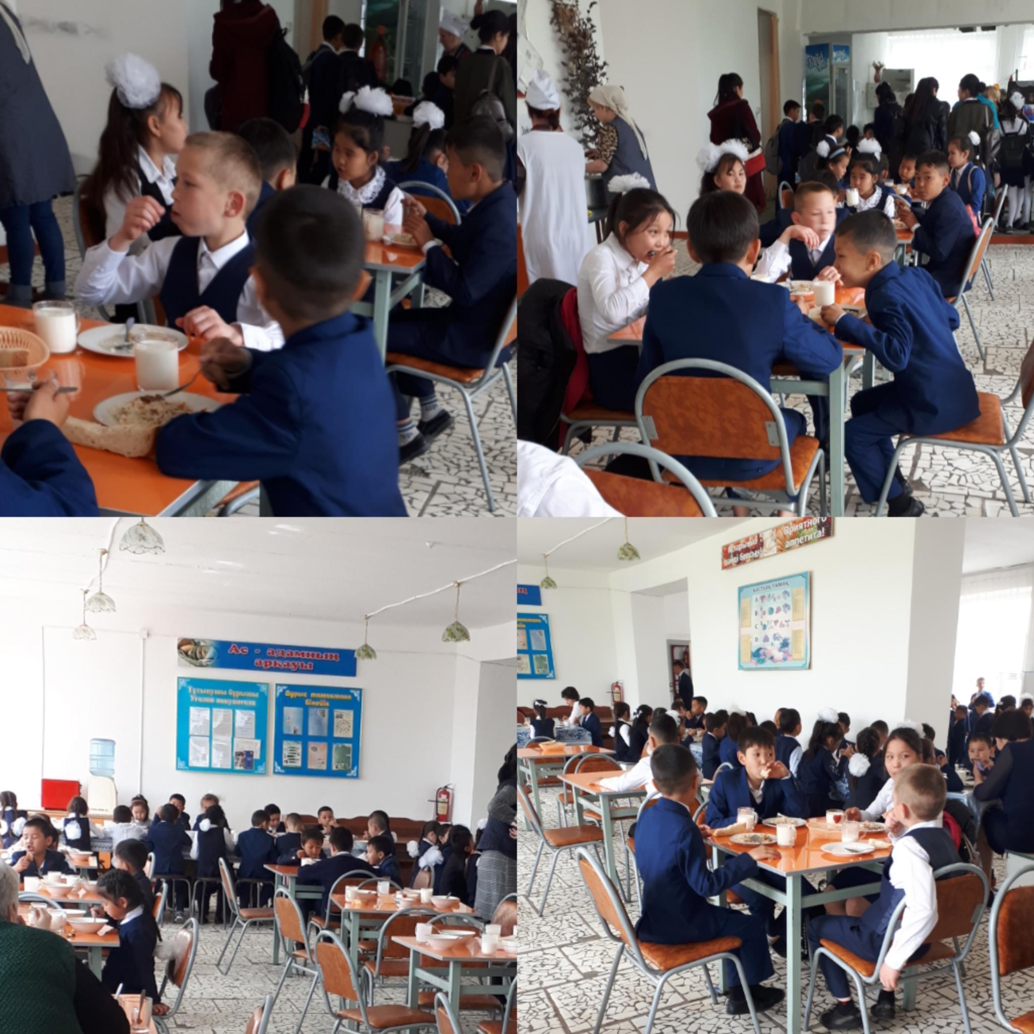Сәуір айындағы оқушылардың тамақтануы